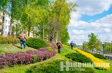 Масштабные работы по благоустройству продолжаются в Новополоцке