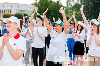 В Новополоцке прошла «Народная зарядка»
